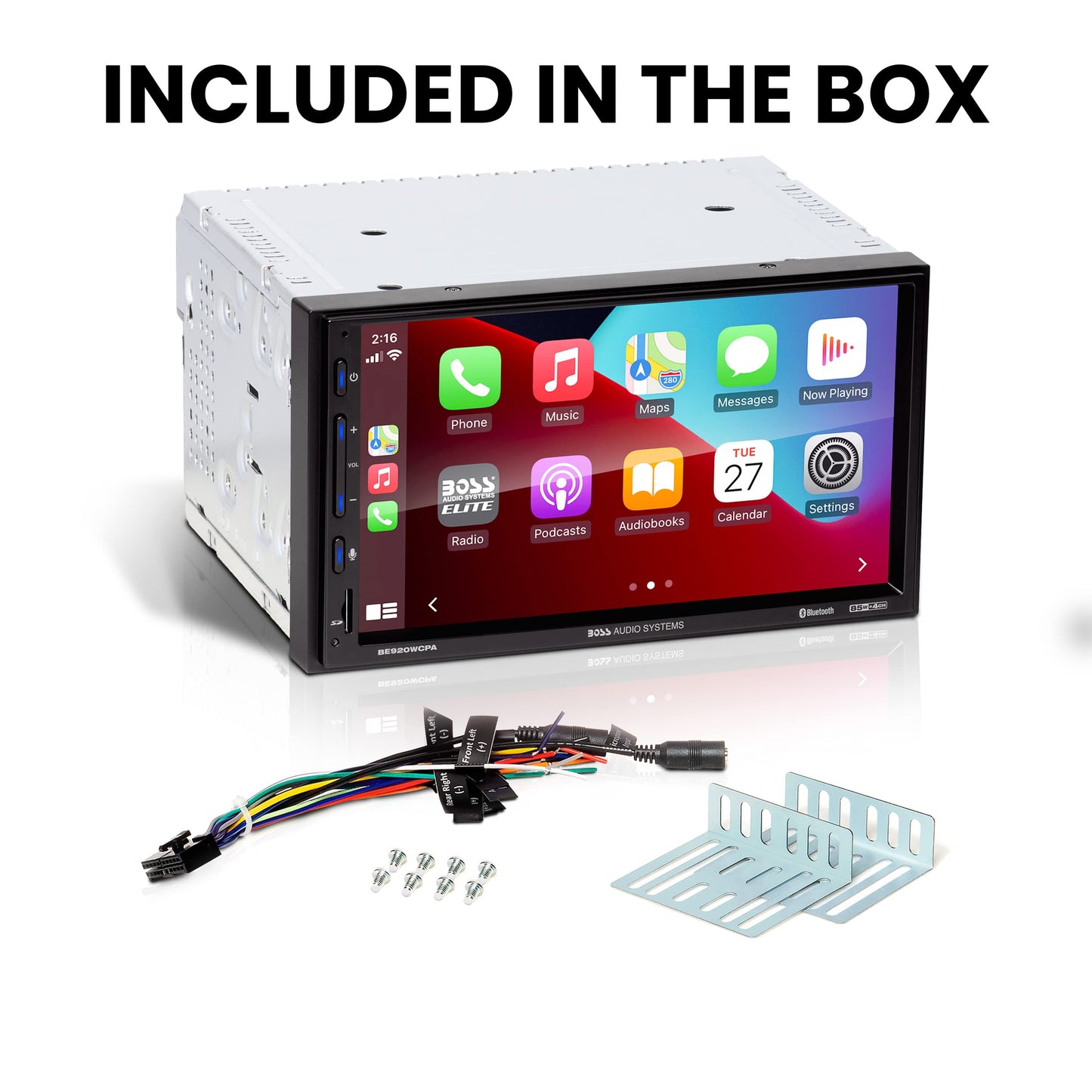 BOSS Audio BE920WCPA 7" AM FM BT USB Wireless Apple CarPlay Android Auto Car Stereo