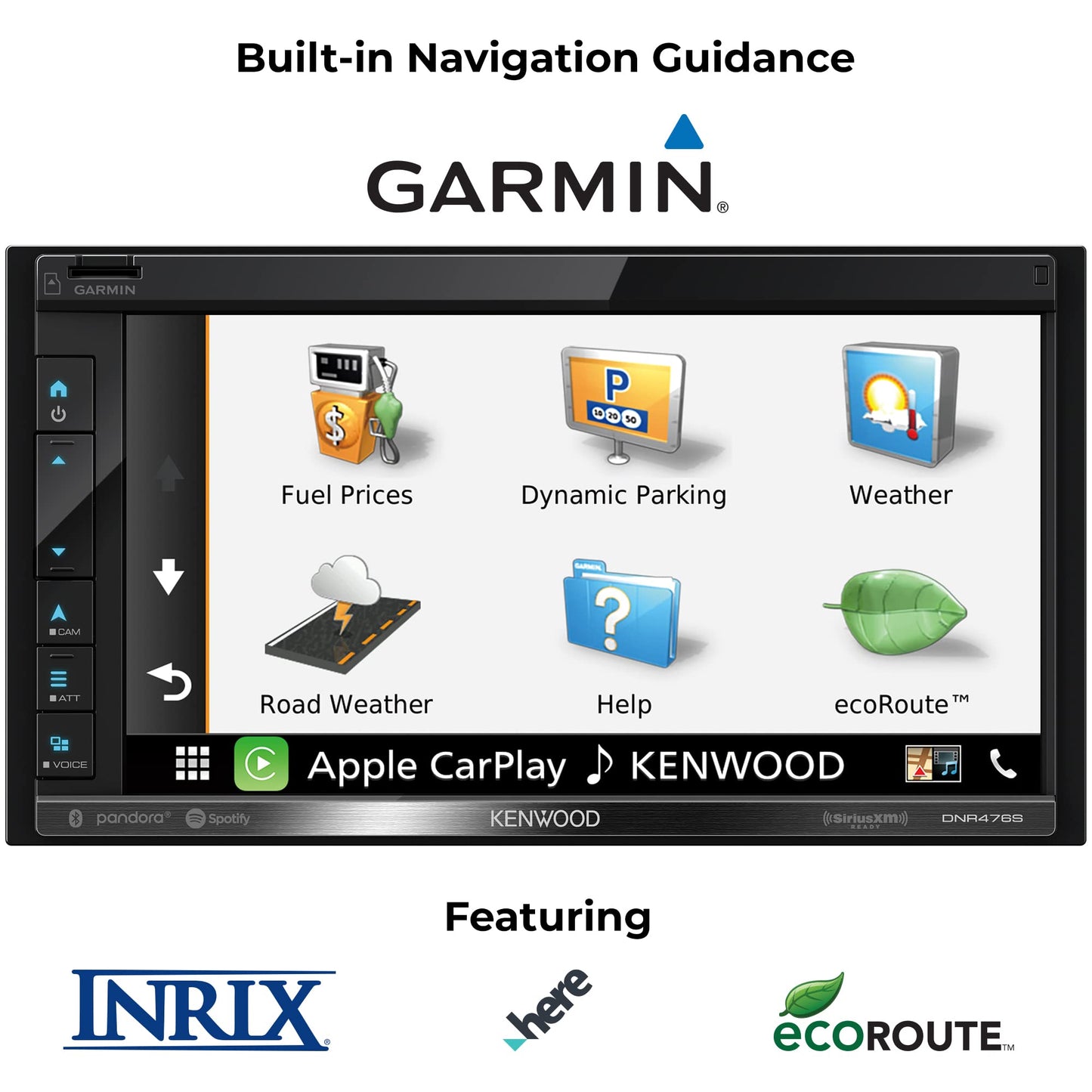 KENWOOD DNR476S 6.8" Touchscreen AM FM BT Garmin Navigation Car Stereo