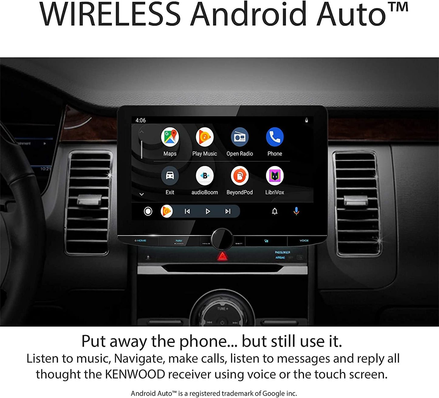 Kenwood DNR1007XR 10.1" Wireless Apple CarPlay Android Auto Car Stereo + CMOS-740HD Backup Camera