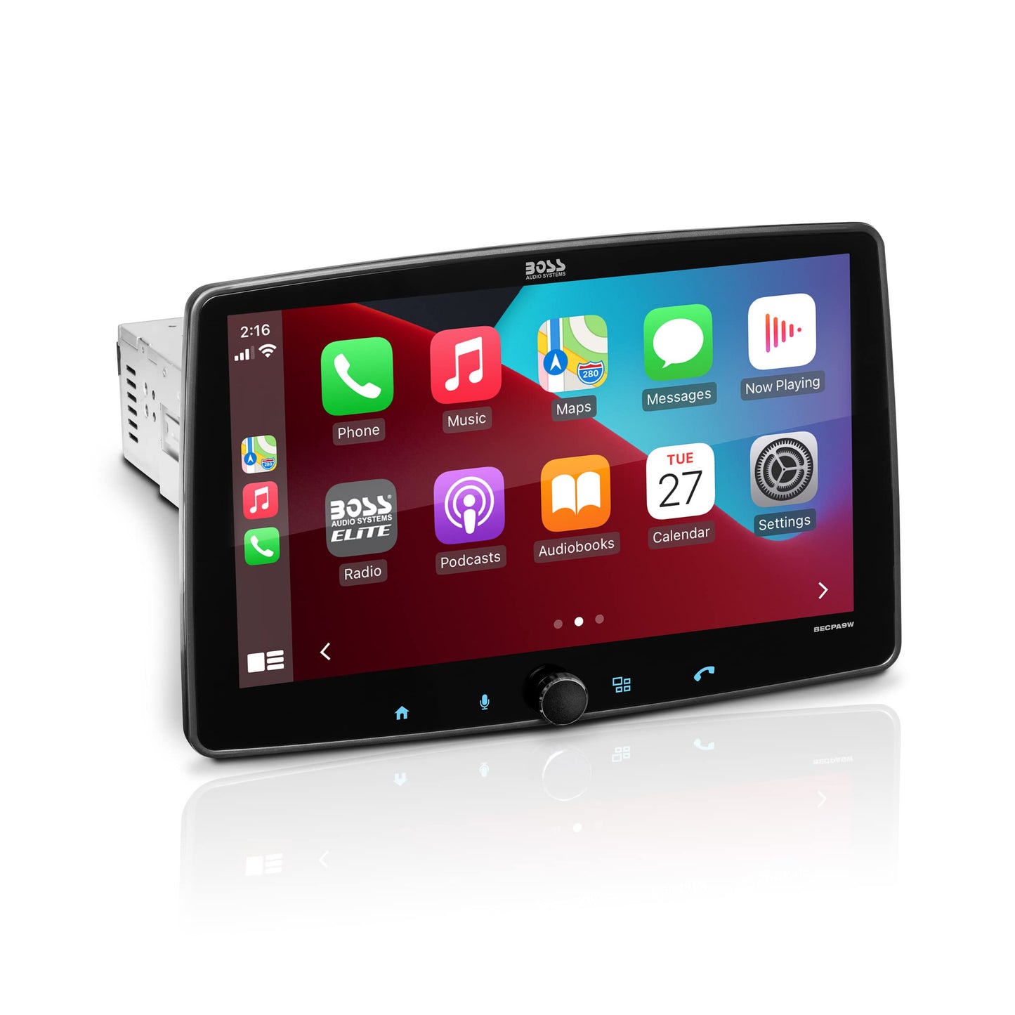 BOSS Audio BECPA9W 9" AM FM BT USB 9" Wireless Apple CarPlay Android Auto Car Stereo