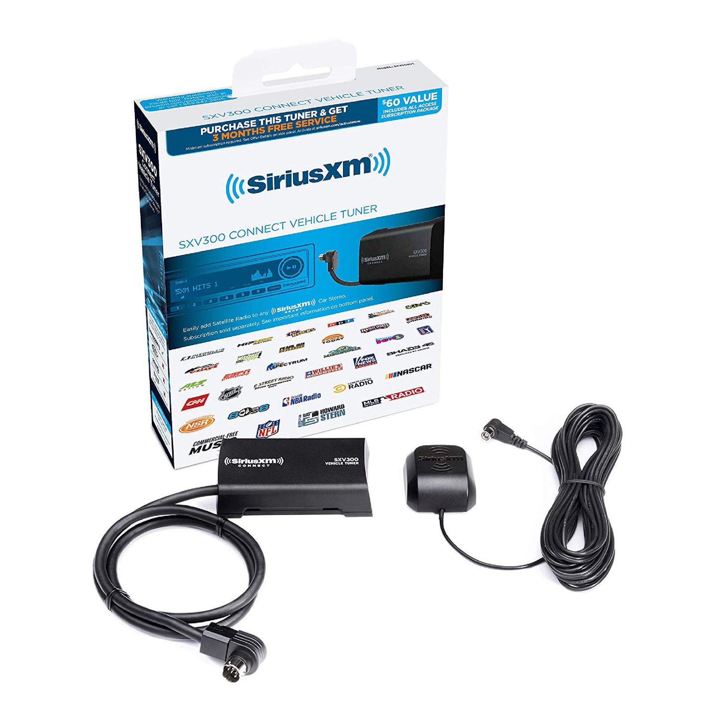 SiriusXM SXV300V1 Satellite Radio Vehicle Tuner, 1st 3 Months Free Subscription