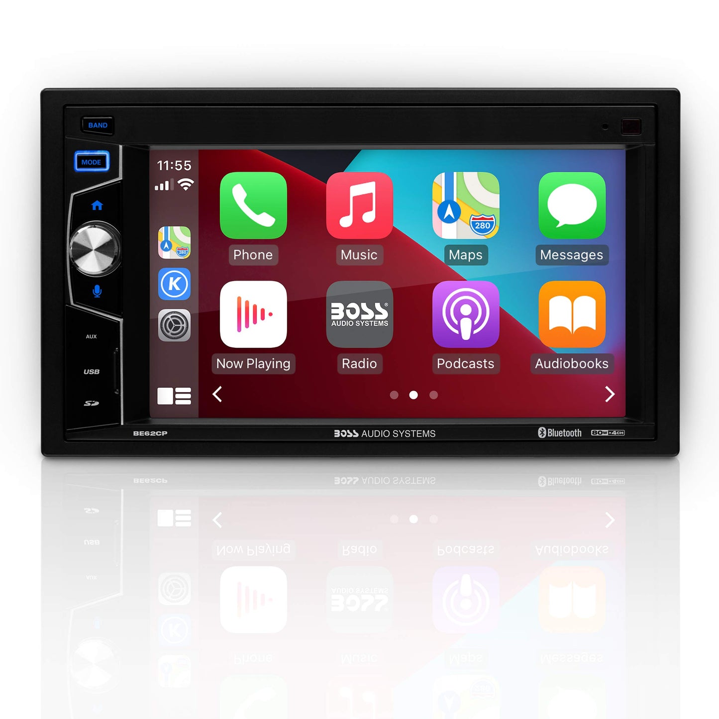 BOSS Audio BE62CP 6.2" AM FM USB Bluetooth Apple CarPlay Car Stereo Made for iPhone