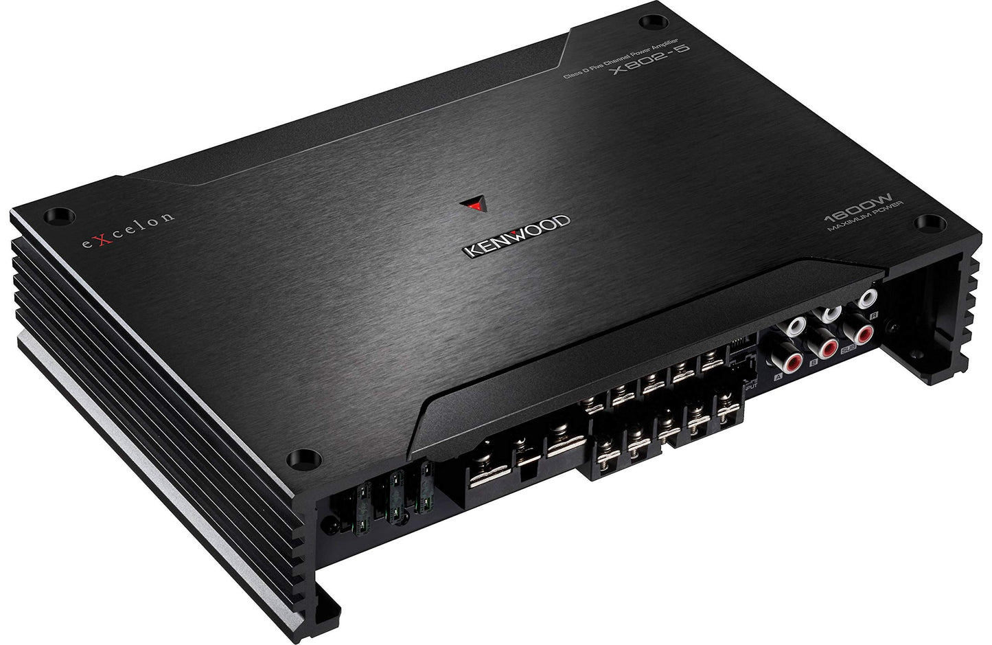 Multiple views of Kenwood X802-5 eXcelon 5 Channel car audio amplifier