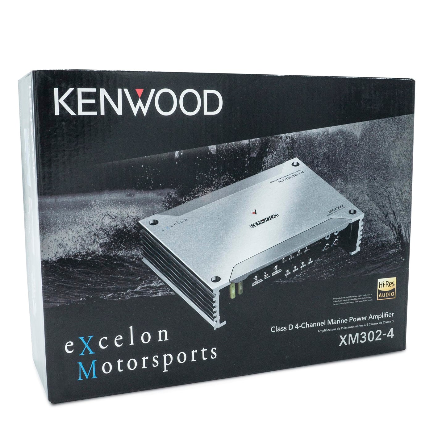 Kenwood XM302-4 Excelon 4-Channel Marine Grade Amplifier for Boats, Cars and UTVs