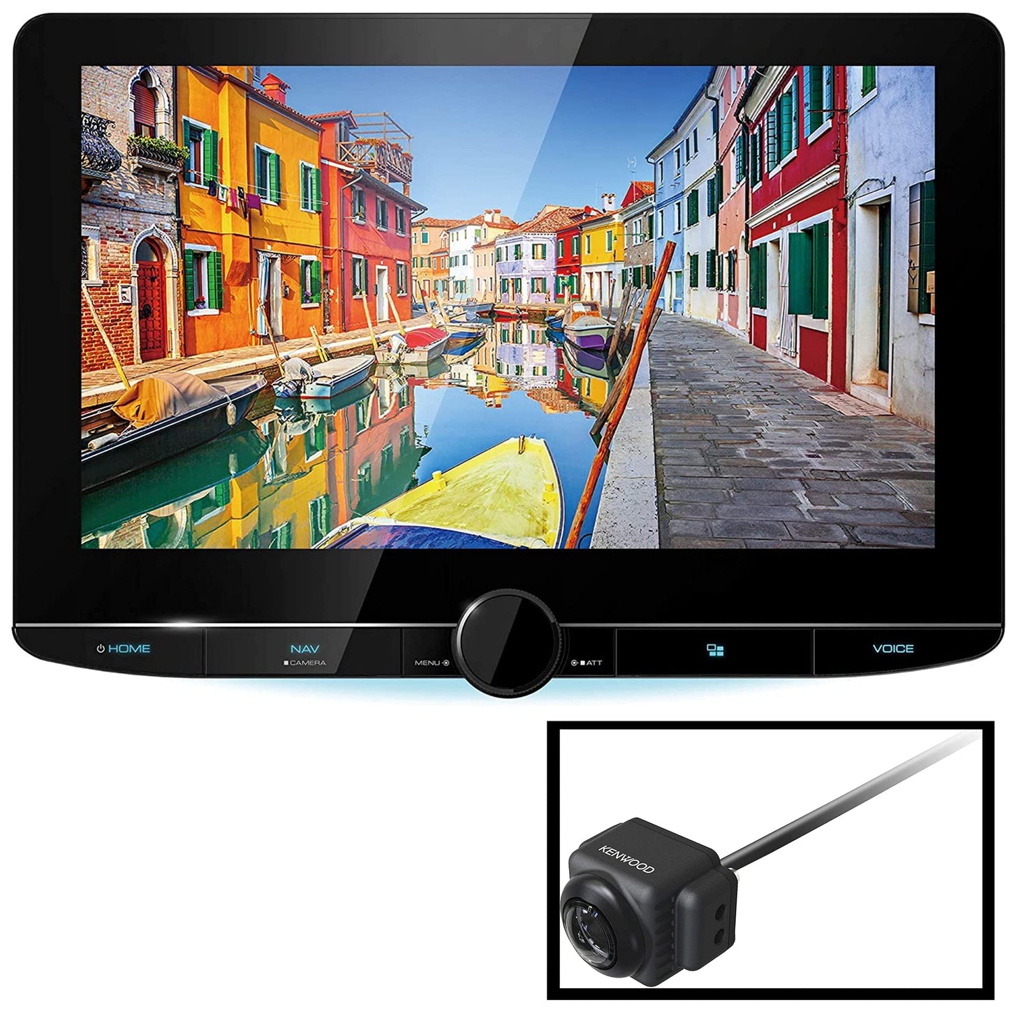 Kenwood DNR1007XR 10.1" Wireless Apple CarPlay Android Auto Car Stereo + CMOS-740HD Backup Camera
