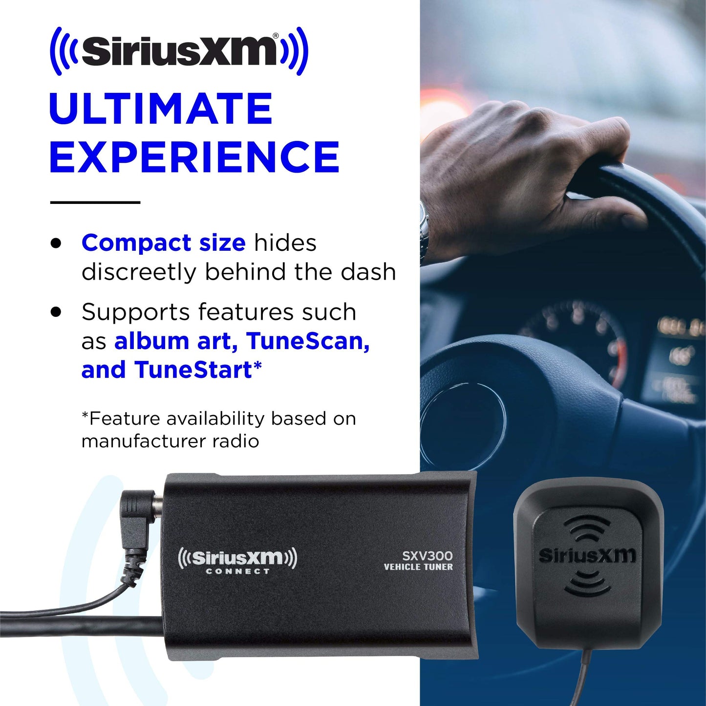 SiriusXM SXV300V1 Satellite Radio Vehicle Tuner, 1st 3 Months Free Subscription