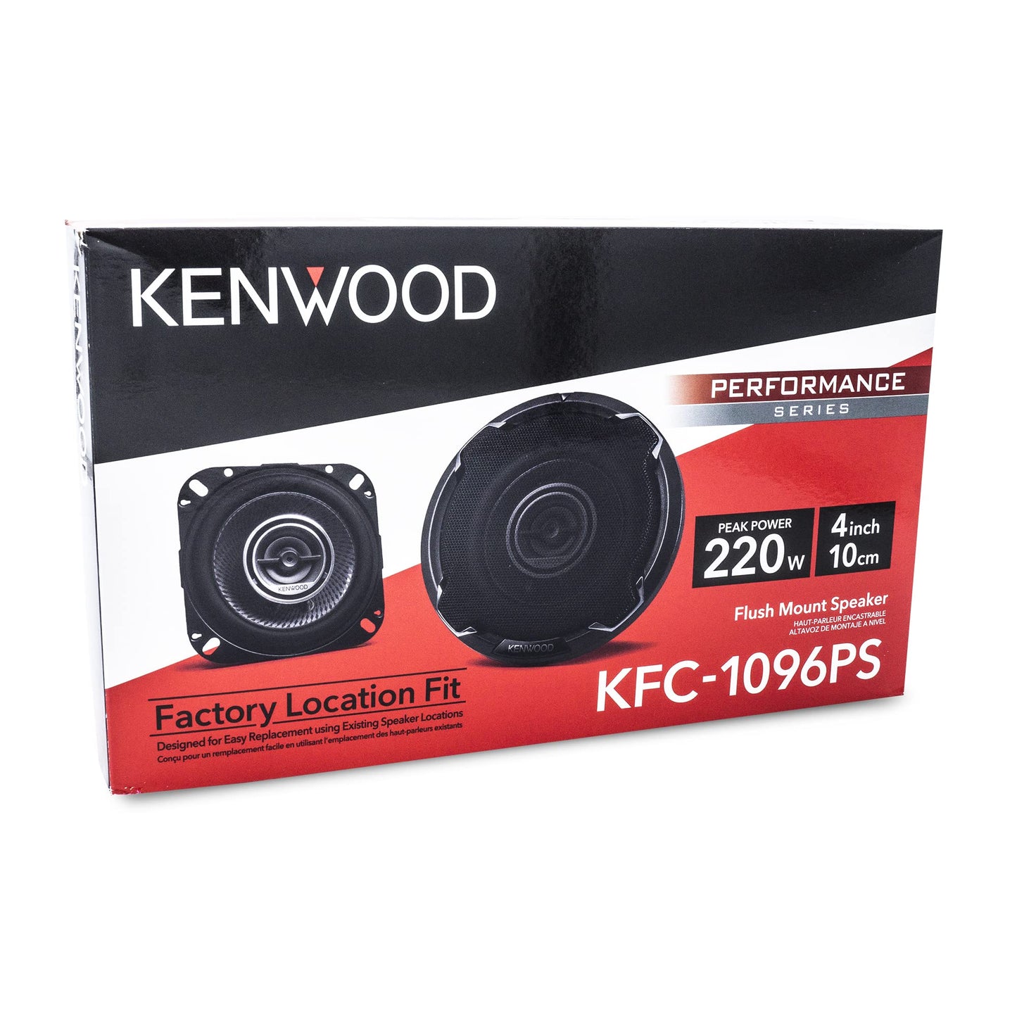 Kenwood KFC-1096PS 4" 2-Way Coaxial Car Speakers 220 Watts Factory Replacement