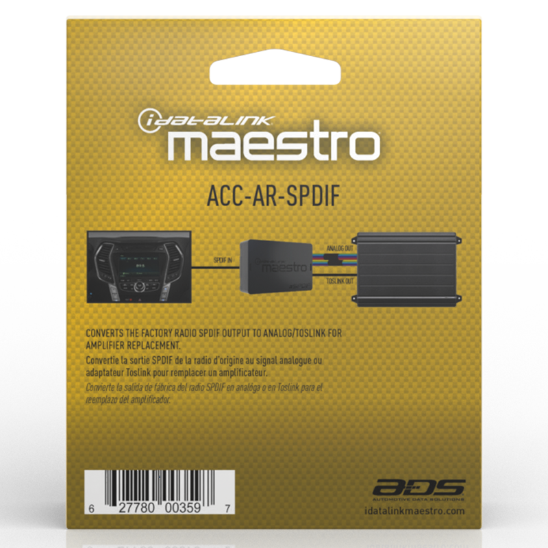iDatalink Maestro ACC-AR-SPDIF Factory Radio SPDIF to Analog & Toslink Adapter - image 3