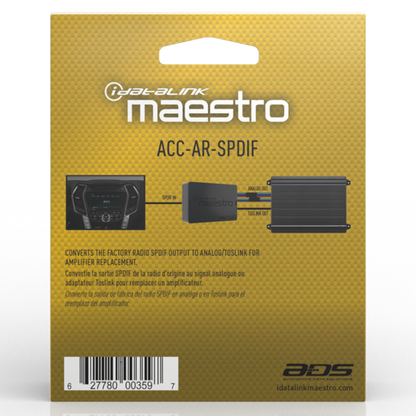 iDatalink Maestro ACC-AR-SPDIF Factory Radio SPDIF to Analog & Toslink Adapter - image 3