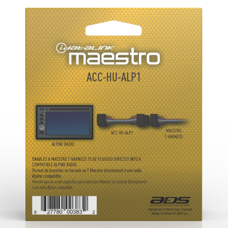 iDatalink Maestro ACC-HU-ALP1 Plug-and-Play Head Unit Adapter for Select Alpine Radios - image 2