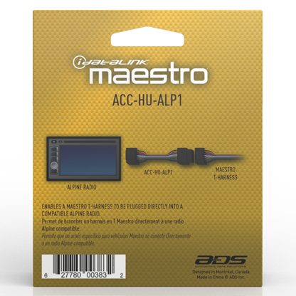 iDatalink Maestro ACC-HU-ALP1 Plug-and-Play Head Unit Adapter for Select Alpine Radios - image 2