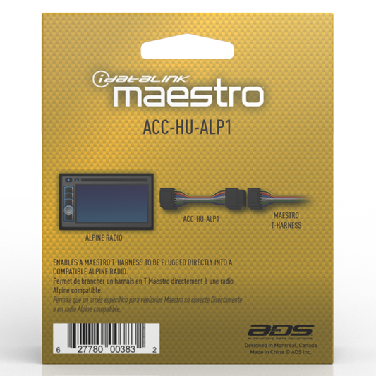 iDatalink Maestro ACC-HU-ALP1 Plug-and-Play Head Unit Adapter for Select Alpine Radios - image 2