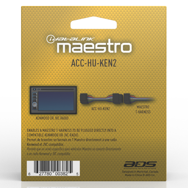 iDatalink Maestro ACC-HU-KEN2 16-Pin Head Unit Adapter for Select Kenwood & JVC Radios - image 2
