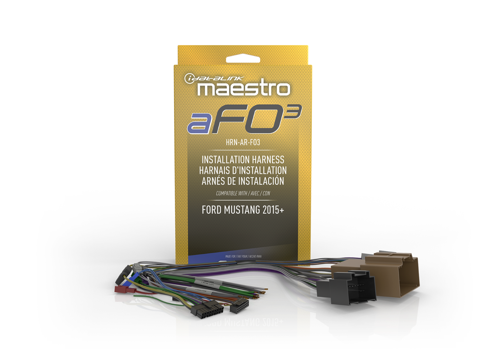 iDatalink Maestro HRN-AR-FO3 Amplifier Replacement T-Harness for Select 2015-Up Ford Mustang Vehicles