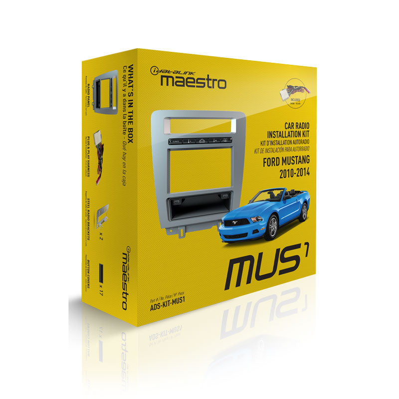 iDatalink Maestro KIT-MUS1 Dash Kit & T-Harness for 2010-2014 Ford Mustang without Navigation