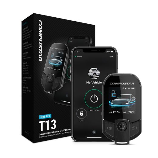 Compustar PRO RFX-P2WT13-SF T13 2-Way LCD Remote Kit + LTE