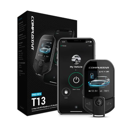 Compustar PRO RFX-P2WT13-SF T13 2-Way LCD Remote Kit + LTE
