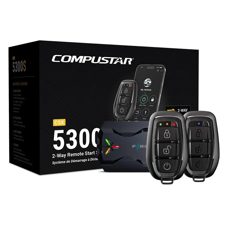 Compustar CSX5300-S 2-Way 3B FM Remote Start Kit with Drone X