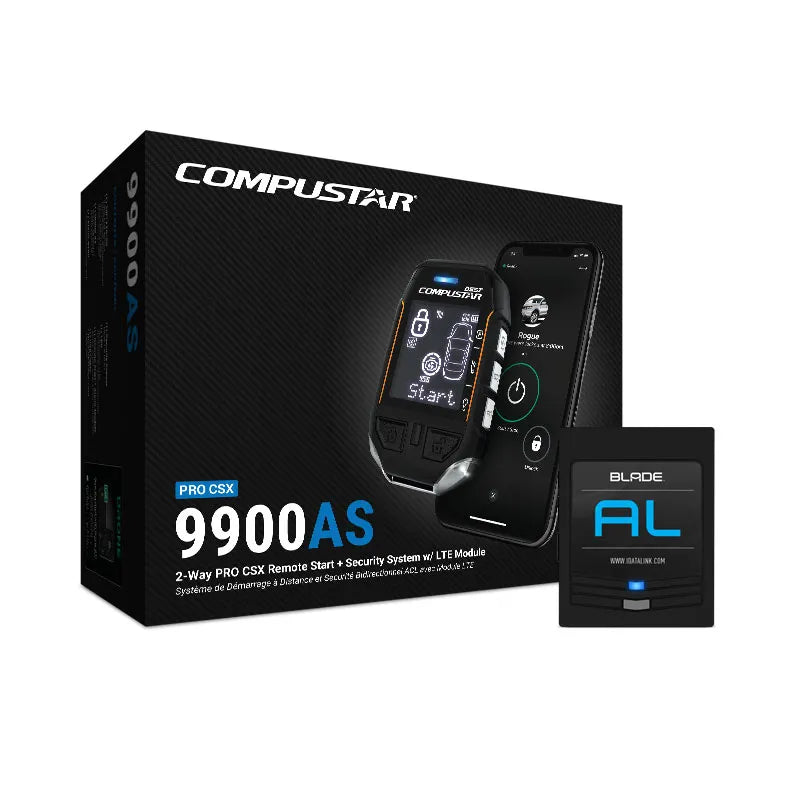 Compustar CSX9900-BL 2-Way T12 SS Drone Kit with FT-CMX-HC, FT-ALARMIT-KIT, and BL