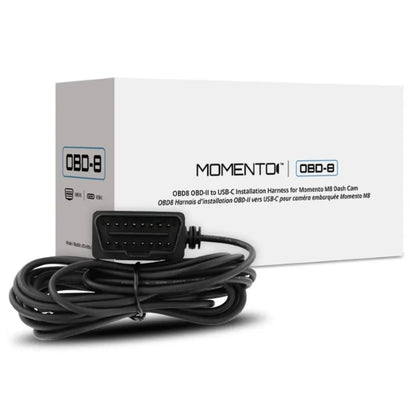Momento OBD8 MD-HRN-OBD-8000 OBD-II to USB-C harness and retail packaging