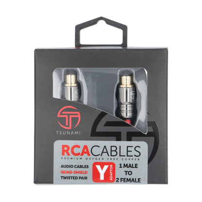 Metra TSX-Y2 2 Female to 1 Male RCA Y Adapter Cable
