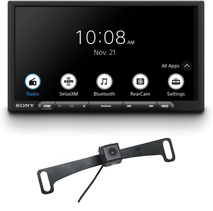 Sony XAV-AX3700 6.95" Media Receiver with Apple CarPlay, Android Auto, WebLink Cast + Backup Camera Bundle