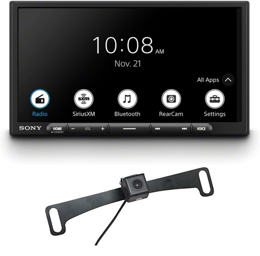 Sony XAV-AX3700 6.95" Media Receiver with Apple CarPlay, Android Auto, WebLink Cast + Backup Camera Bundle