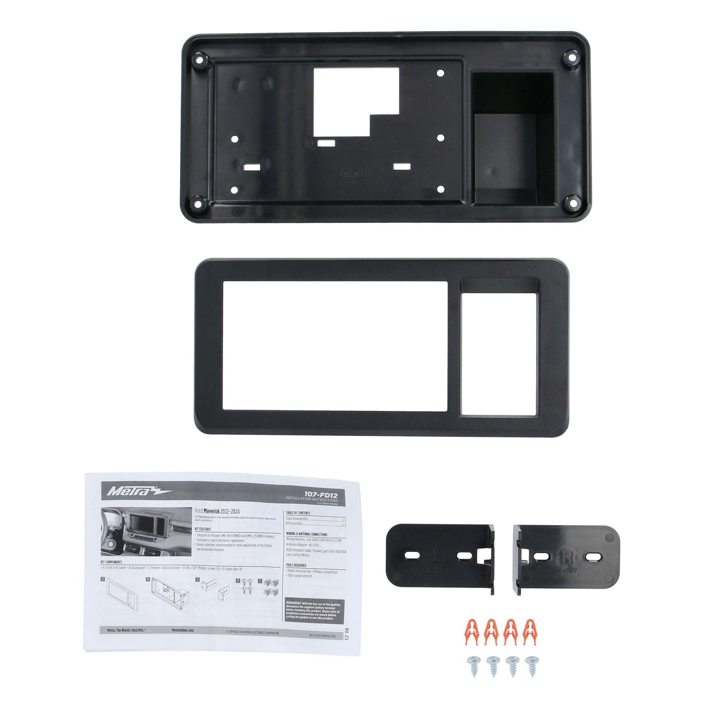 Metra 107-FD12 Radio Dash Kit for Ford Maverick 2022-2024 with 8-Inch Screen