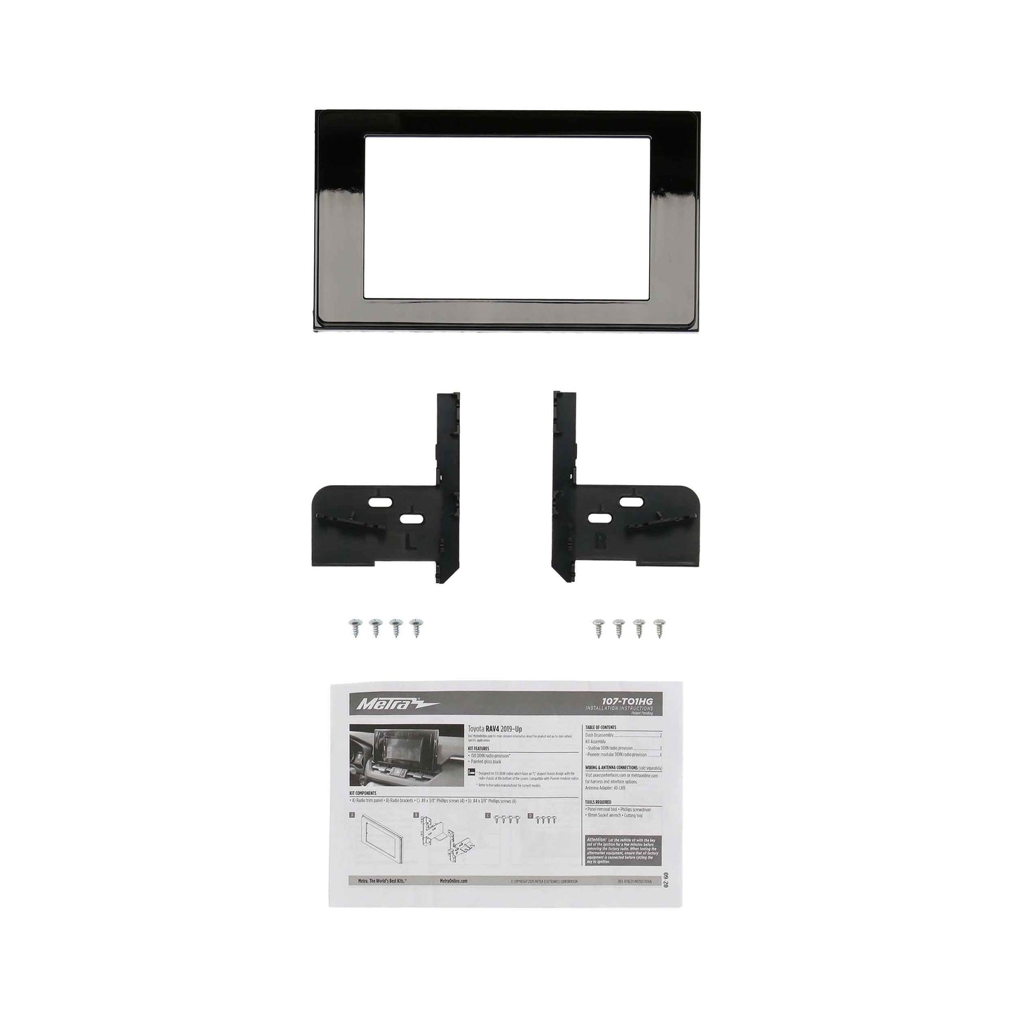 Metra 107-TO1HG Radio Dash Kit for Toyota RAV4 2019-2024 Gloss Black