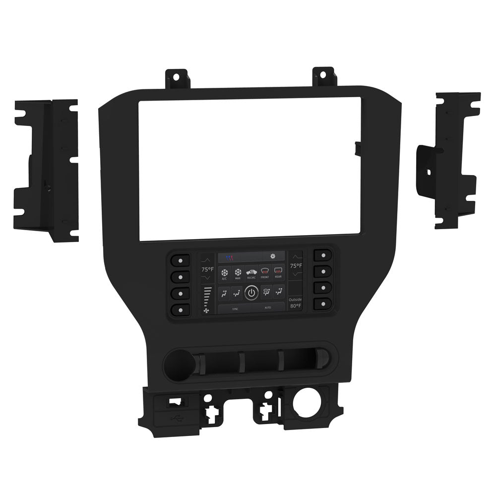 Metra 108-FD5CH Pioneer 8-Inch Radio Dash Kit for Ford Mustang 2015-Up Charcoal