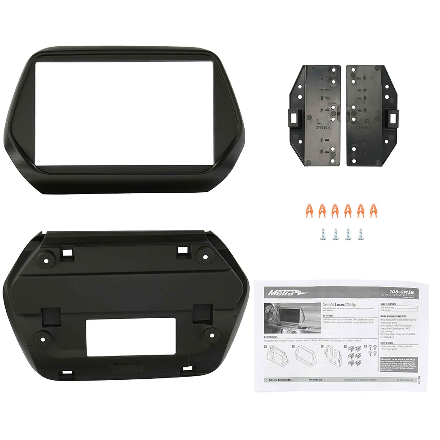 Metra 108-GM3B Pioneer 8-Inch Radio Dash Kit for Chevy Camaro 2016-2020
