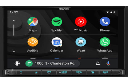 Kenwood eXcelon DMX958XR 6.8″ Digital Multimedia Receiver with Wireless CarPlay, Android Auto, HD Radio + CMOS-740HDLP License Plate Camera