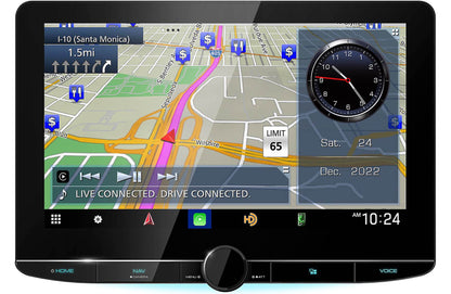 Kenwood eXcelon DNR1007XR 10.1" Wireless Apple CarPlay Android Auto Car Stereo + CMOS-740HDLP Backup Camera