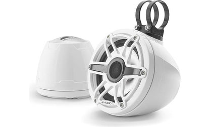 JL Audio M6-650VEX-Gw-S-GwGw-i 6.5-inch Lighted Tower Coaxial Speakers, White Sport Grilles 93412