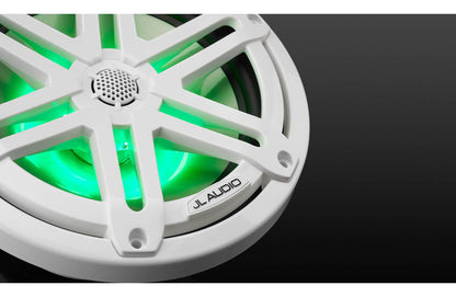 JL Audio M3-770X-S-Gw-i 7.7-inch Marine Coaxial Speakers, White Sport Grilles, RGB LEDs 93523