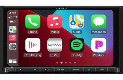 Kenwood eXcelon DMX958XR 6.8″ Digital Multimedia Receiver with Wireless CarPlay, Android Auto, HD Radio + CMOS-740HDLP License Plate Camera