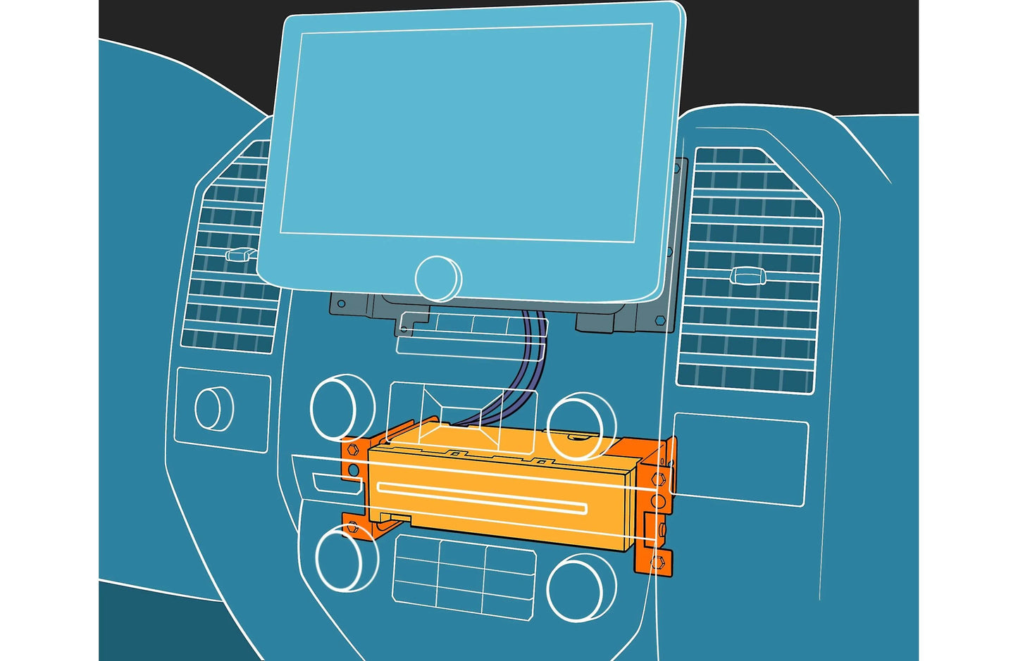 Kenwood eXcelon Reference DAX1050XR 10.1" HD Direct-Fit Multimedia Receiver
