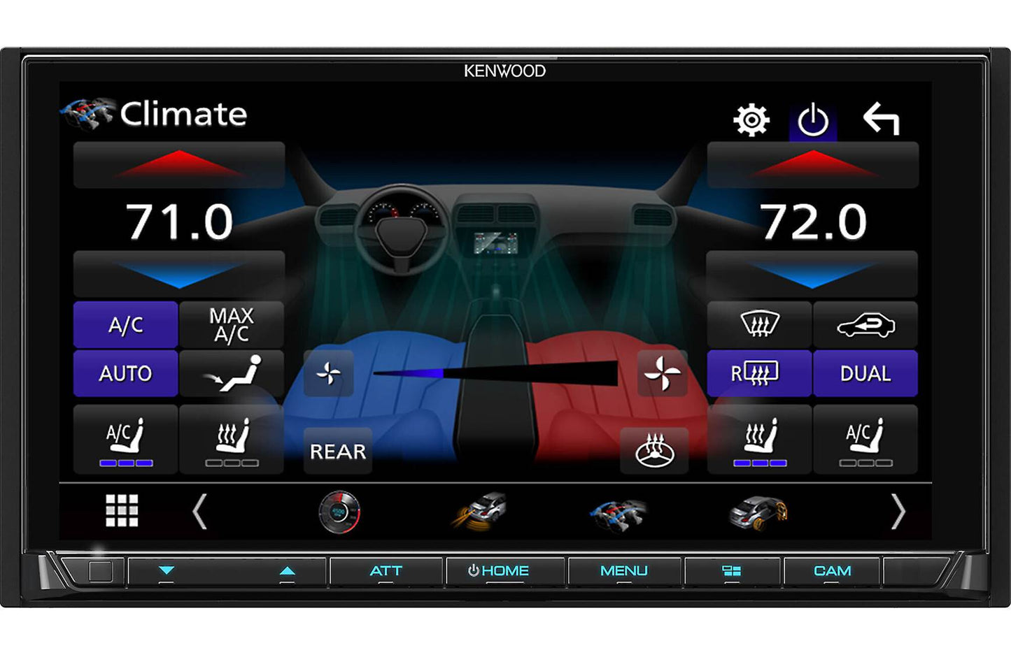 Kenwood DMX958XR 6.8" AM FM HD Wireless CarPlay, Android Auto + CMOS-740HDLP Backup Camera