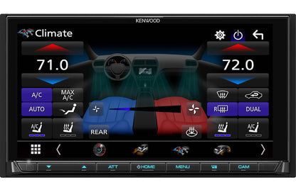 Kenwood eXcelon DMX958XR 6.8″ Digital Multimedia Receiver with Wireless CarPlay, Android Auto, HD Radio + CMOS-740HDLP License Plate Camera