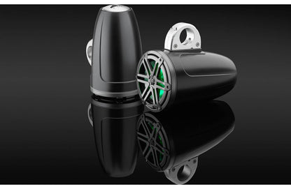 JL Audio M3-770ETXv3-Sb-S-Gm-i 7.7" RGB LED Tower Coaxial System, Gray Sport Grilles 93537