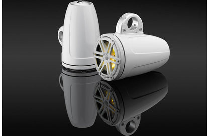 JL Audio M3-770ETXv3-Gw-S-Gw-i 7.7" RGB LED Tower Coaxial System, White Sport Grilles 93539