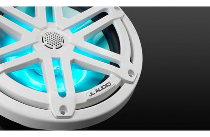 JL Audio M3-770X-S-Gw-i 7.7-inch Marine Coaxial Speakers, White Sport Grilles, RGB LEDs 93523