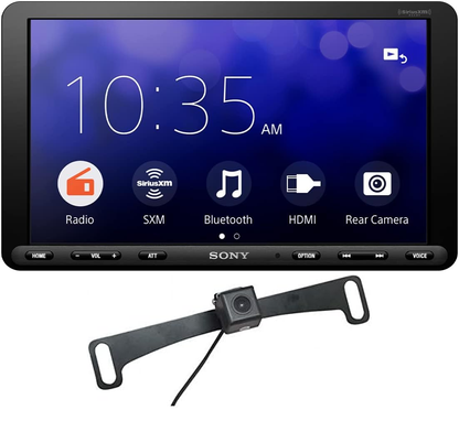 Sony XAV-AX8100 8.95" Media Receiver with Apple CarPlay, Android Auto, WebLink Cast + Backup Camera Bundle