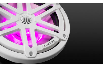 JL Audio M3-770X-S-Gw-i 7.7-inch Marine Coaxial Speakers, White Sport Grilles, RGB LEDs 93523
