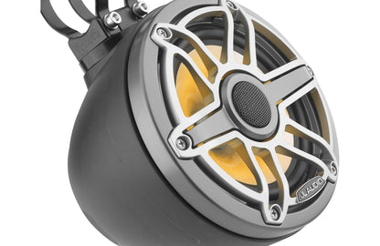 JL Audio M6-650VEX-Mb-S-GmTi-i 6.5-inch Lighted Tower Coaxial Speakers, Titanium Sport Grilles 93411
