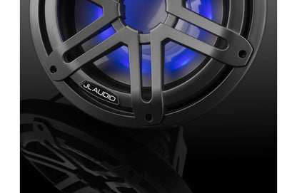 JL Audio M3-10IB-S-Gm-i-4 10-inch Marine RGB LED Subwoofer, Gray Sport Grille 93529