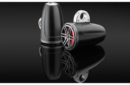 JL Audio M3-770ETXv3-Sb-S-Gm-i 7.7" RGB LED Tower Coaxial System, Gray Sport Grilles 93537