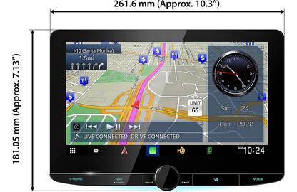 Kenwood eXcelon DNR1007XR 10.1" AM FM Wireless Apple CarPlay Android Auto Car Stereo Garmin Navigation