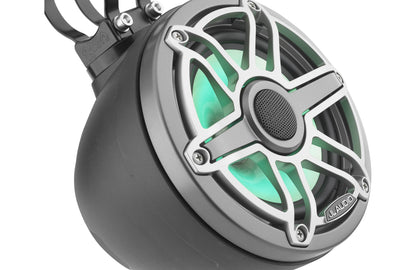 JL Audio M6-650VEX-Mb-S-GmTi-i 6.5-inch Lighted Tower Coaxial Speakers, Titanium Sport Grilles 93411