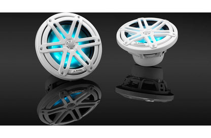 JL Audio M3-770X-S-Gw-i 7.7-inch Marine Coaxial Speakers, White Sport Grilles, RGB LEDs 93523